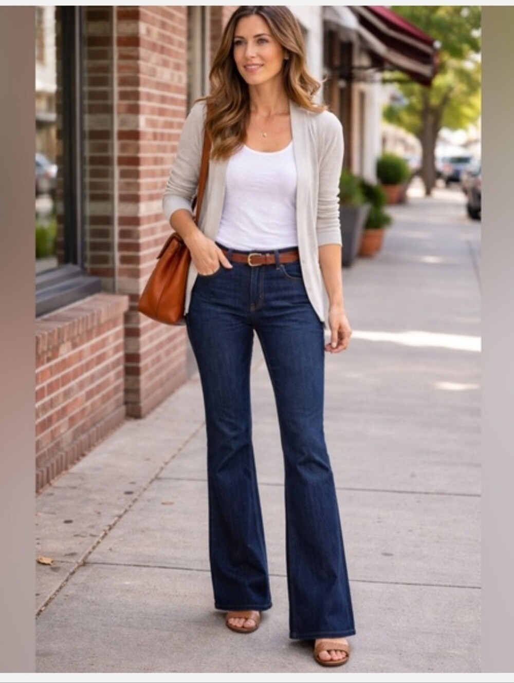 Banana Republic Dark Blue Women's Flare Jeans LONG High-Rise Style